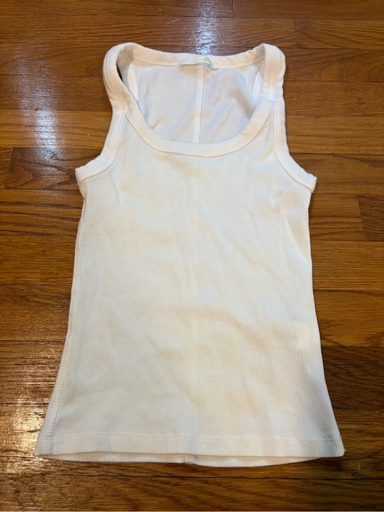 Zara Tops - Zara White Ribbed Tank Top Women’s Small